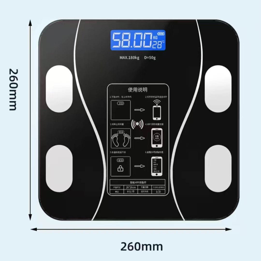 Digital Body Weight Scale - Neue USB-Körperfettwaage, Intelligente und Präzise Haushalts-Fettwaage,
