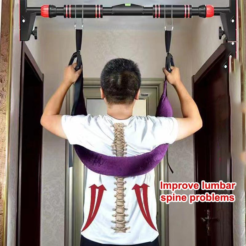 Back Stretcher Lumbar - Heimtrainer Lendenwirbel-Traktionsgurt Verstellbare Horizontale Stange Rückenstreckung