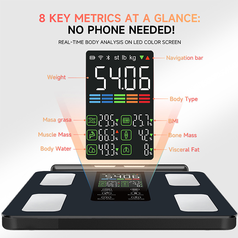 Digital Body Weight Scale - Intelligente Körperwaagen Neue Smarte Körperzusammensetzungs-Waage Intelligente