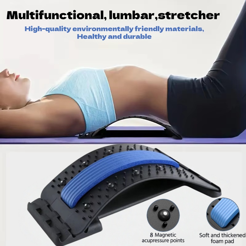 Back Stretcher Lumbar - Rückenmassagegerät zur Muskelentspannung, Rückenstreckungsmatte, Lendenwirbelstütze, Schmerzlinderung